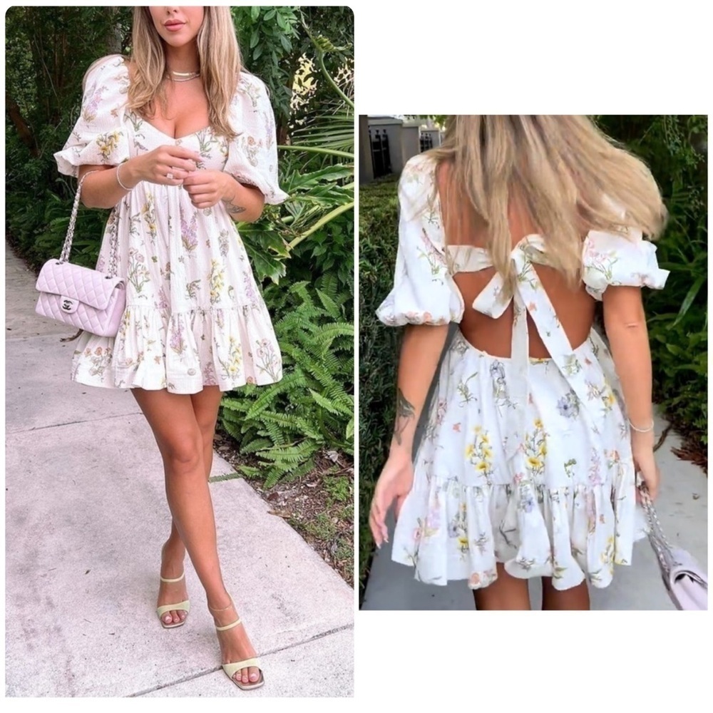 Zimmermann Jeannie Floral Open Back Dress